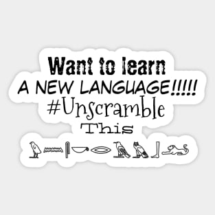 Unscramble funny t-shirt Sticker